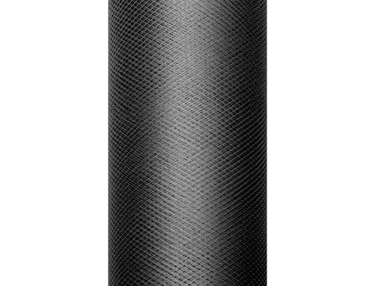 Tulle Plain, black, 0.15 x 9m (1 pc. / 9 lm)