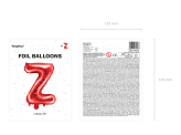 Folienballon Buchstabe ''Z'', 35cm, rot
