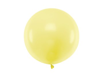 Ballon rond 60cm, Jaune clair pastel