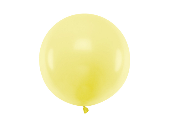 Round Balloon 60cm, Pastel Light Yellow