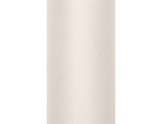 Tiul gładki, kremowy, 0,3 x 9m (1 szt. / 9 mb.)