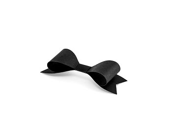 Paper decorations Bows, black (1 pkt / 6 pc.)