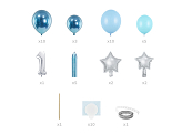 Strauß mit Luftballons - Ziffer ''1'', blau, 90x140cm