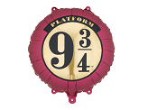 Balon foliowy Harry Potter Peron 9 3/4, 35 cm, bordowo-beżowy