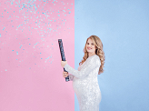 Gender reveal confetti cannon - Ready to pop, blue, 60cm
