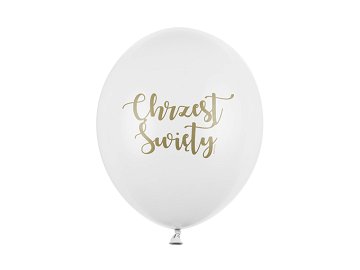 Balloons 30 cm, Chrzest Święty, Pastel Pure White (1 pkt / 50 pc.)