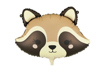 Foil balloon Raccoon, 59x39 cm, mix