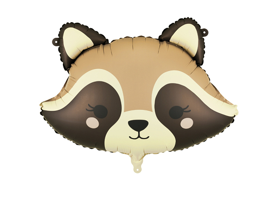 Foil balloon Raccoon, 59x39 cm, mix