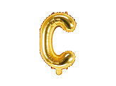 Ballon Mylar lettre ''C'', 35cm, or