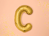 Folienballon Buchstabe ''C'', 35cm, gold