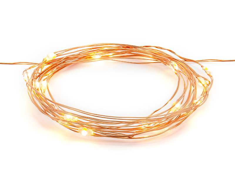 LED-dekorationsljus – koppar – 1.9 m