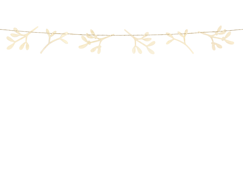 Pappersgirlang – Trä – 127 cm