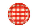 Paper plates checkered, mix, 27 cm (1 pkt / 6 pc.)