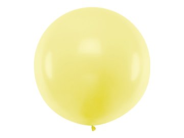 Ballon rond 1m, Jaune clair pastel