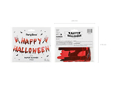Banner Happy Halloween mit Hackmessern, 120 cm, rot