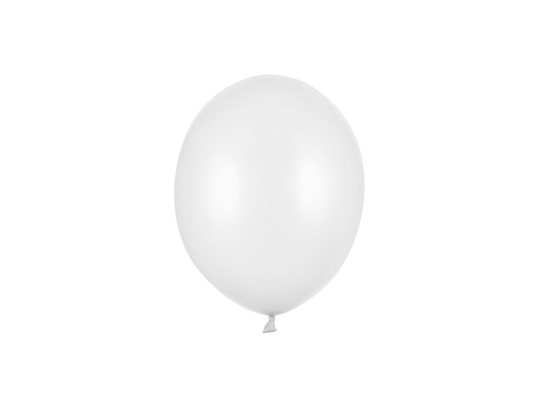 Ballons Strong 12cm, Metallic Pure White (1 VPE / 100 Stk.)