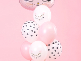 Ballons 30 cm, Chat, pastel, blanc pur (1 pqt. / 50 pc.)