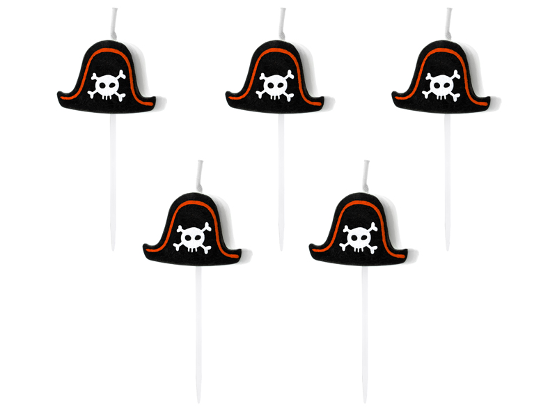 Tårtljus – Pirater – Pirater – 2 cm – 5-pack