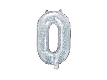 Ballon Mylar lettre ''O'', 35cm, holographique