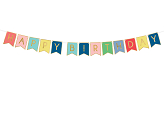 Banner Happy Birthday, mix, 15 x 175 cm
