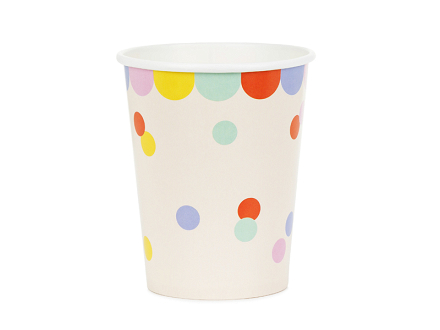 Pappbecher Konfetti, 220 ml, Mix