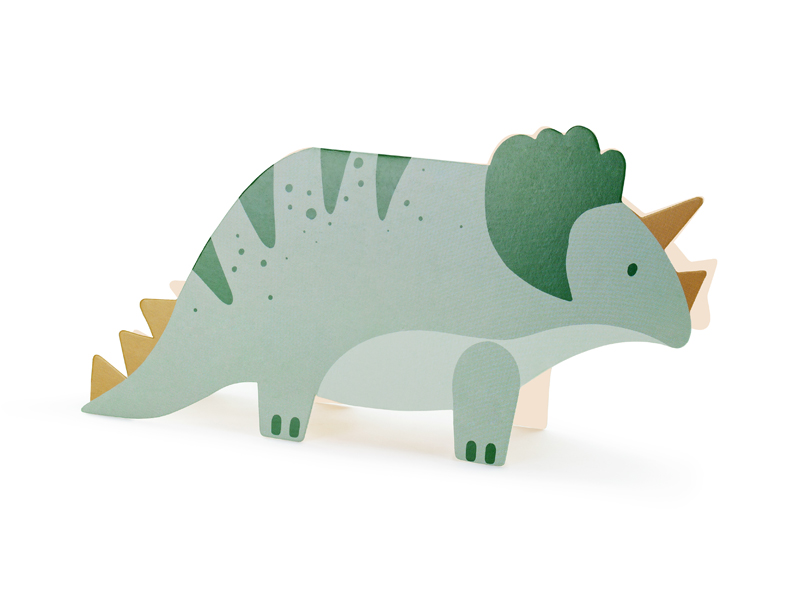 Inbjudningskort – Triceratops – mix – 6-pack