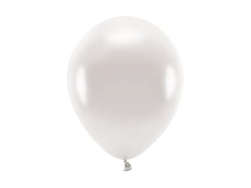 Ballons Eco 26 cm métallisés, perle (1 pqt. / 10 pc.)