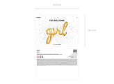 Foil balloon Girl, gold, 77x70cm