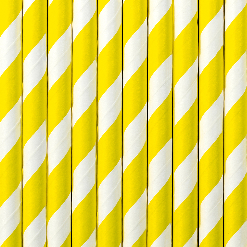 Sugrör – gul – 19.5 cm – 10-pack