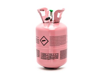 Flasche mit Helium, rosa, 30 Ballons