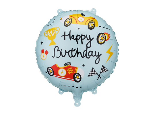 Foil balloon tablet Happy Birthday, 35x35 cm, mix