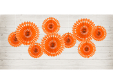 Rosettes décoratives, orange, 20-30cm (1 pqt. / 3 pc.)