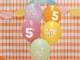 Balony 30 cm, 5, mix (1 op. / 6 szt.)