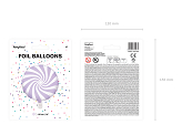 Folienballon Bonbon, 35cm, helllila
