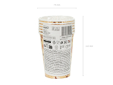 Pappbecher Kürbisse und Eicheln, 250 ml, orange (1 VPE / 6 Stk.)
