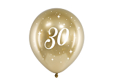 Ballons Glossy 30 cm, 30, doré (1 pqt. / 6 pc.)