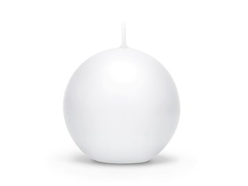 Candle Sphere, matt, white, 6cm (1 pkt / 10 pc.)