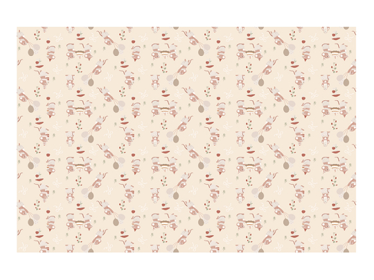 Paper tablecloth Mice, 180x120 cm, mix