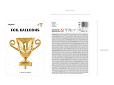 Folienballon Pokal, 64x61cm, gold