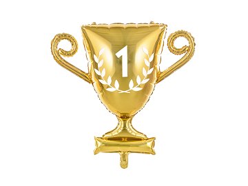 Balon foliowy Puchar, 64x61cm, złoty