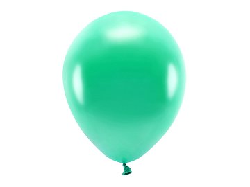 Balony Eco 30cm metalizowane, zielony (1 op. / 10 szt.)