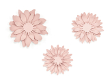 Paper decorations Flowers, powder pink (1 pkt / 3 pc.)