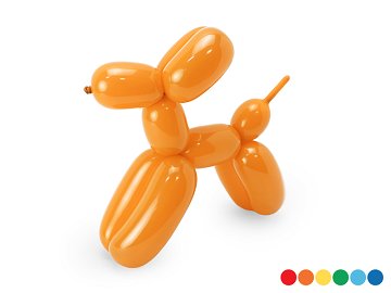 Balony modeliny  pastelowe 130cm z pompką, mix (1 op. / 30 szt.)