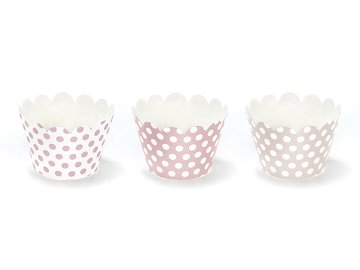 Cupcake wrappers Sweets, mix, 5 x 7.5 x 5cm (1 pkt / 6 pc.)