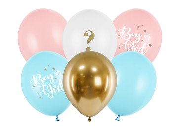 Ballons 30 cm, Boy or Girl, mélange (1 pqt. / 6 pc.)