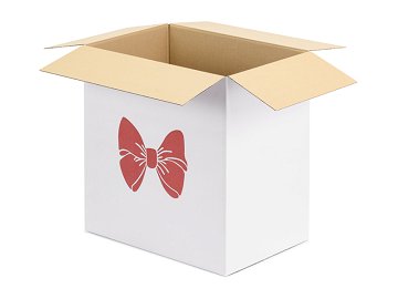 Pudełko do przesyłki balonowej - Kokarda, 60x40x60cm (1 op. / 5 szt.)