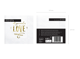 Napkins - All you need is love, white, 33x33cm (1 pkt / 20 pc.)