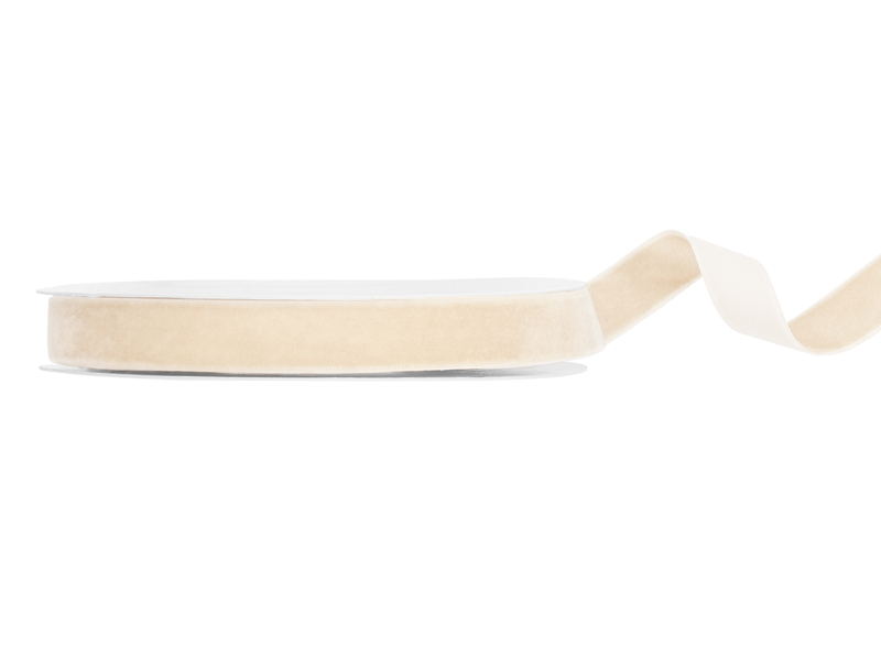 Sammetsband – beige – 10 m