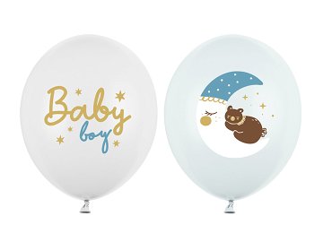 Balloons 30 cm, Baby boy, mix (1 pkt / 50 pc.)
