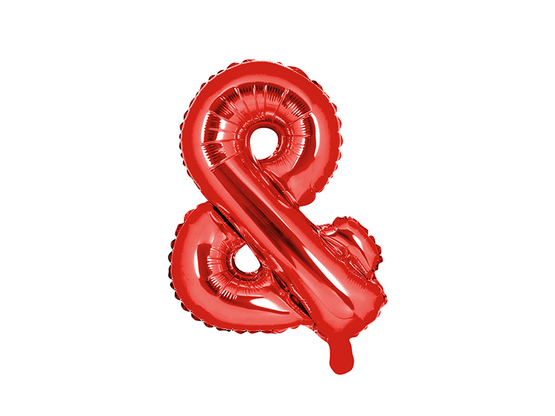 Bokstavsballong – & – röd – 35 cm
